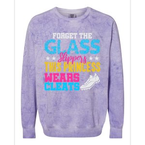 Forget Glass Slippers Princess Wears Cleats Soccer Softball Cute Gift Colorblast Crewneck Sweatshirt