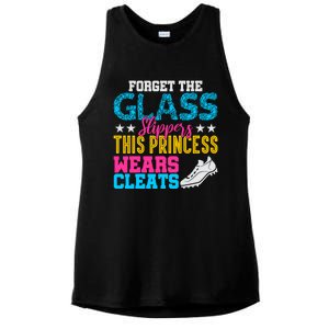 Forget Glass Slippers Princess Wears Cleats Soccer Softball Cute Gift Ladies PosiCharge Tri-Blend Wicking Tank