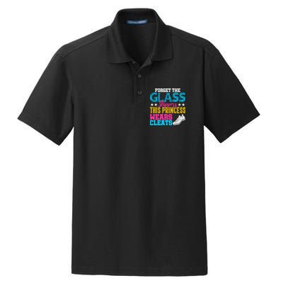 Forget Glass Slippers Princess Wears Cleats Soccer Softball Cute Gift Dry Zone Grid Polo
