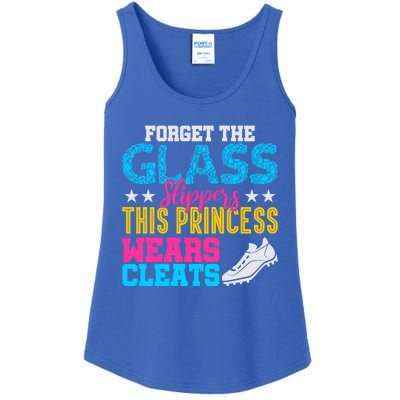 Forget Glass Slippers Princess Wears Cleats Soccer Softball Cute Gift Ladies Essential Tank