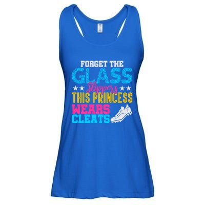 Forget Glass Slippers Princess Wears Cleats Soccer Softball Cute Gift Ladies Essential Flowy Tank