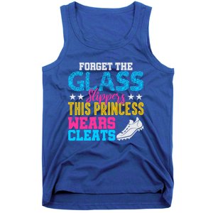 Forget Glass Slippers Princess Wears Cleats Soccer Softball Cute Gift Tank Top