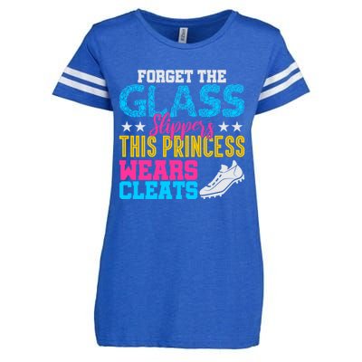 Forget Glass Slippers Princess Wears Cleats Soccer Softball Cute Gift Enza Ladies Jersey Football T-Shirt