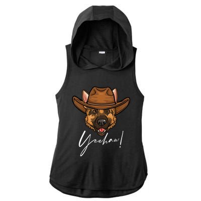 Funny Ger Shepherd Gift Ger Shepherd Cow Gift Ladies PosiCharge Tri-Blend Wicking Draft Hoodie Tank