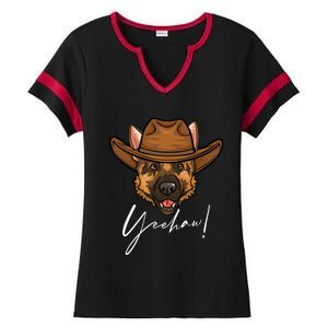 Funny Ger Shepherd Gift Ger Shepherd Cow Gift Ladies Halftime Notch Neck Tee