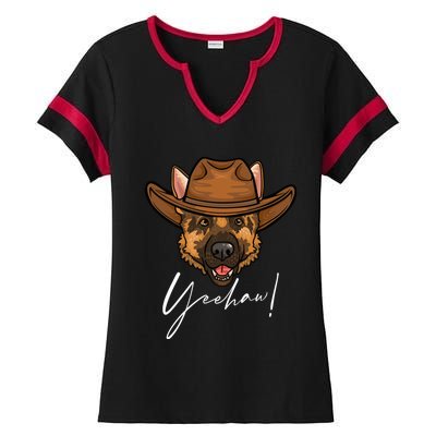 Funny Ger Shepherd Gift Ger Shepherd Cow Gift Ladies Halftime Notch Neck Tee