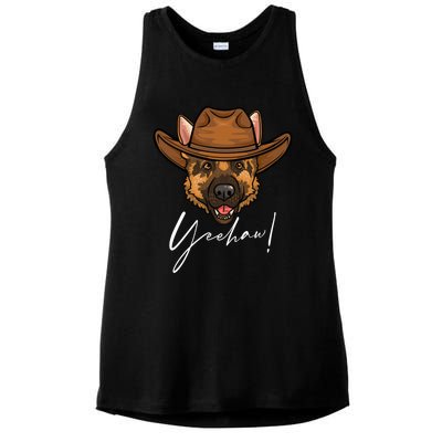 Funny Ger Shepherd Gift Ger Shepherd Cow Gift Ladies PosiCharge Tri-Blend Wicking Tank