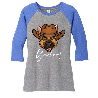 Funny Ger Shepherd Gift Ger Shepherd Cow Gift Women's Tri-Blend 3/4-Sleeve Raglan Shirt