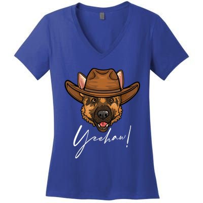 Funny Ger Shepherd Gift Ger Shepherd Cow Gift Women's V-Neck T-Shirt