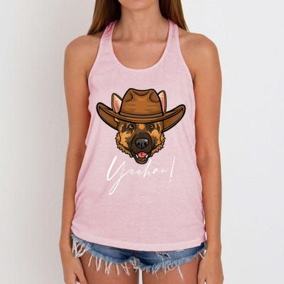 Funny Ger Shepherd Gift Ger Shepherd Cow Gift Women's Knotted Racerback Tank