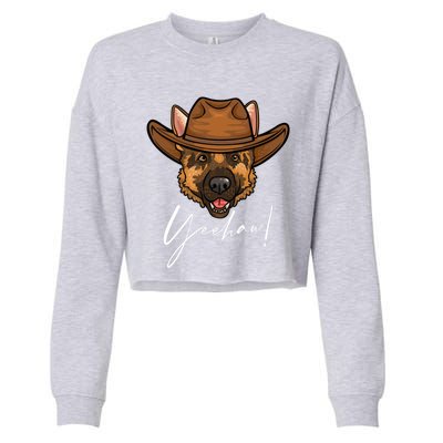 Funny Ger Shepherd Gift Ger Shepherd Cow Gift Cropped Pullover Crew