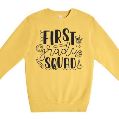 First Grade Squad Teacher Premium Crewneck Sweatshirt