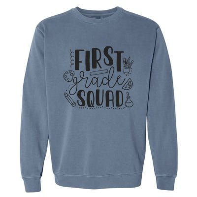 First Grade Squad Teacher Garment-Dyed Sweatshirt