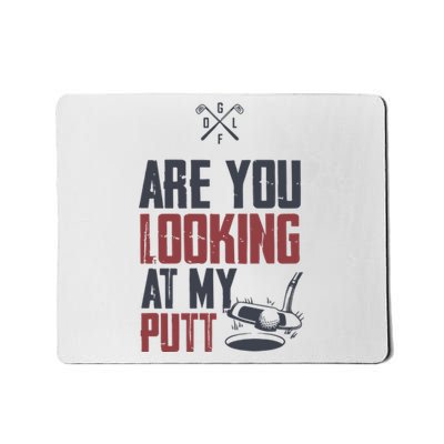 Funny Golf Skull Are You Looking At My Putt Golf Mousepad