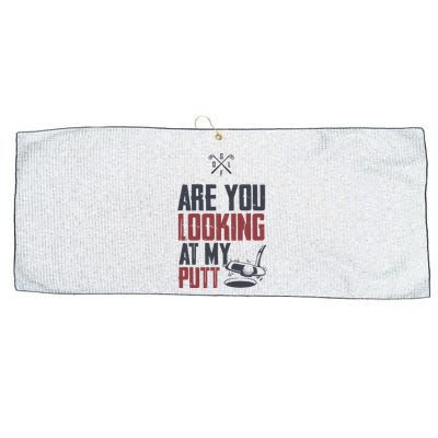 Funny Golf Skull Are You Looking At My Putt Golf Large Microfiber Waffle Golf Towel