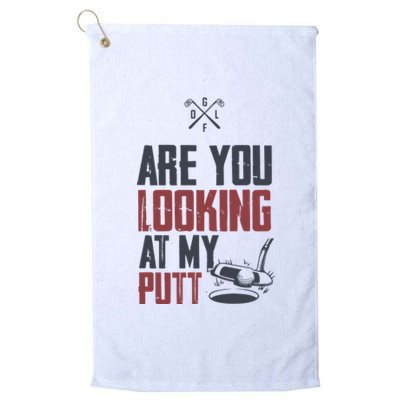 Funny Golf Skull Are You Looking At My Putt Golf Platinum Collection Golf Towel