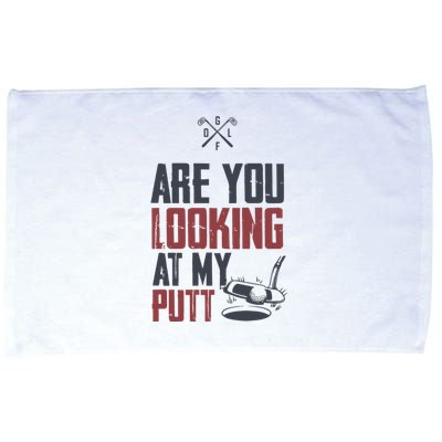 Funny Golf Skull Are You Looking At My Putt Golf Microfiber Hand Towel