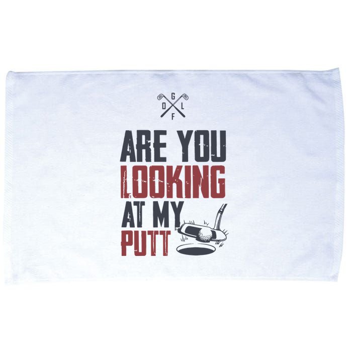 Funny Golf Skull Are You Looking At My Putt Golf Microfiber Hand Towel