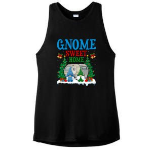 Funny Gnome Sweet Home Camper Camping Christmas Gift Ladies PosiCharge Tri-Blend Wicking Tank