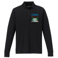 Funny Gnome Sweet Home Camper Camping Christmas Gift Performance Long Sleeve Polo