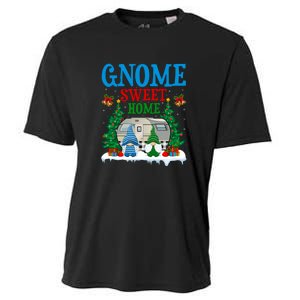 Funny Gnome Sweet Home Camper Camping Christmas Gift Cooling Performance Crew T-Shirt