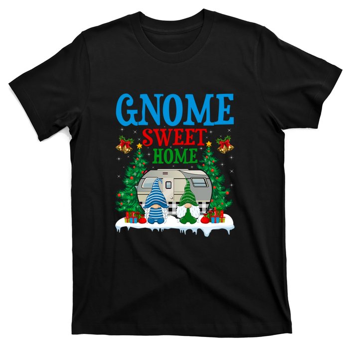 Funny Gnome Sweet Home Camper Camping Christmas Gift T-Shirt