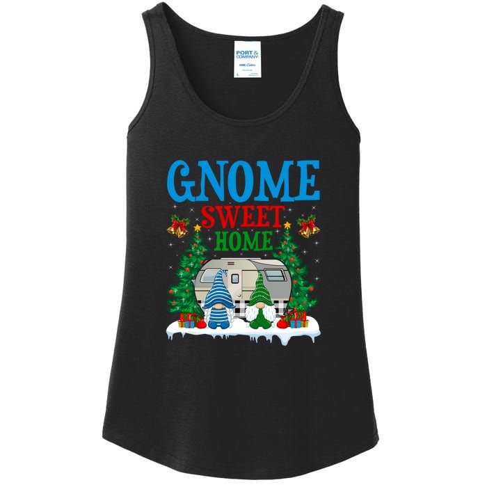 Funny Gnome Sweet Home Camper Camping Christmas Gift Ladies Essential Tank