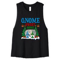 Funny Gnome Sweet Home Camper Camping Christmas Gift Women's Racerback Cropped Tank