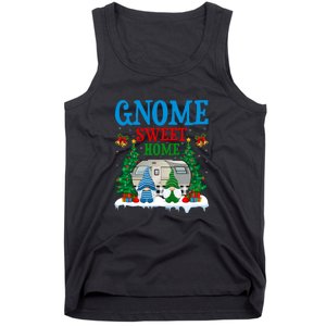 Funny Gnome Sweet Home Camper Camping Christmas Gift Tank Top