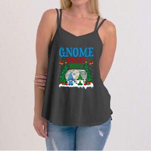 Funny Gnome Sweet Home Camper Camping Christmas Gift Women's Strappy Tank