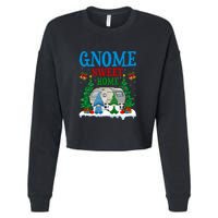 Funny Gnome Sweet Home Camper Camping Christmas Gift Cropped Pullover Crew