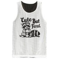 Feral Girl Summer Funny Meme Cute But Feral Raccoon Vacation Mesh Reversible Basketball Jersey Tank