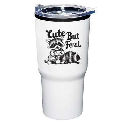 Feral Girl Summer Funny Meme Cute But Feral Raccoon Vacation Tumbler
