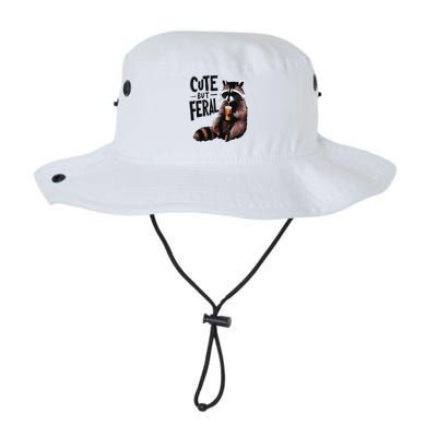 Feral Girl Summer Funny Meme Cute But Feral Raccoon Vacation Bucket Hat