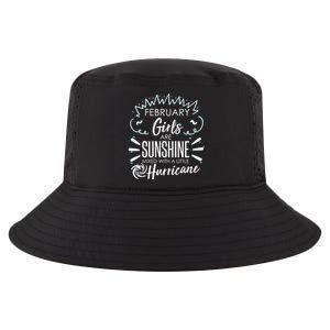 February Girls Sunshine Mixed With A Little Hurricane Gift Cool Comfort Performance Bucket Hat