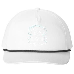 February Girls Sunshine Mixed With A Little Hurricane Gift Snapback Five-Panel Rope Hat