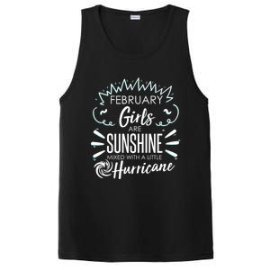 February Girls Sunshine Mixed With A Little Hurricane Gift PosiCharge Competitor Tank