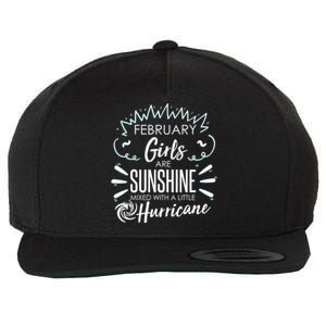 February Girls Sunshine Mixed With A Little Hurricane Gift Wool Snapback Cap