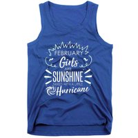 February Girls Sunshine Mixed With A Little Hurricane Gift Tank Top