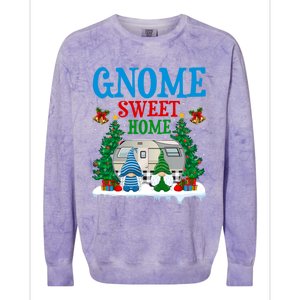 Funny Gnome Sweet Home Camper Camping Christmas Cool Gift Colorblast Crewneck Sweatshirt