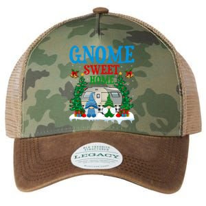 Funny Gnome Sweet Home Camper Camping Christmas Cool Gift Legacy Tie Dye Trucker Hat