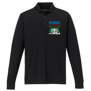 Funny Gnome Sweet Home Camper Camping Christmas Cool Gift Performance Long Sleeve Polo