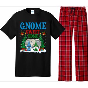 Funny Gnome Sweet Home Camper Camping Christmas Cool Gift Pajama Set