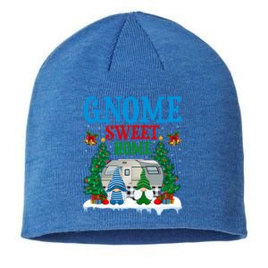 Funny Gnome Sweet Home Camper Camping Christmas Cool Gift Sustainable Beanie