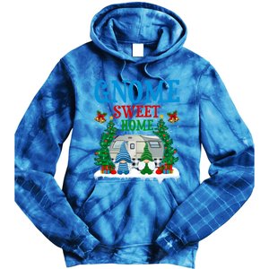 Funny Gnome Sweet Home Camper Camping Christmas Cool Gift Tie Dye Hoodie