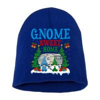 Funny Gnome Sweet Home Camper Camping Christmas Cool Gift Short Acrylic Beanie