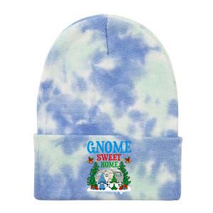 Funny Gnome Sweet Home Camper Camping Christmas Cool Gift Tie Dye 12in Knit Beanie