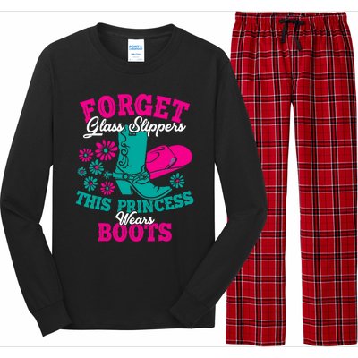 Forget Glass Slippers This Princess Wears Boots Funny Cowboy Long Sleeve Pajama Set