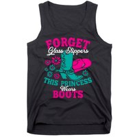 Forget Glass Slippers This Princess Wears Boots Funny Cowboy Tank Top