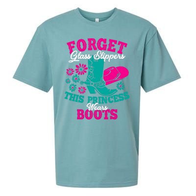 Forget Glass Slippers This Princess Wears Boots Funny Cowboy Sueded Cloud Jersey T-Shirt